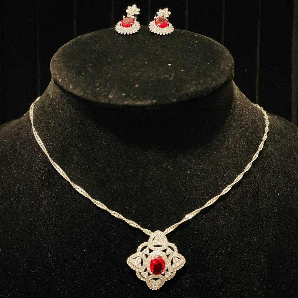 Victorian necklace and earrings set